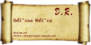 Dózsa Róza névjegykártya