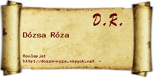Dózsa Róza névjegykártya