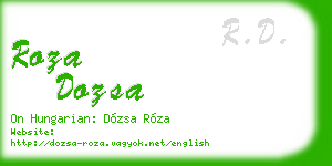 roza dozsa business card