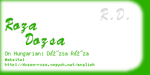 roza dozsa business card